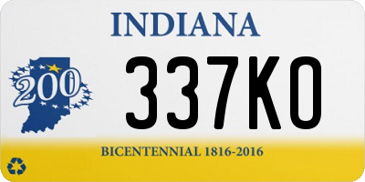 IN license plate 337KO