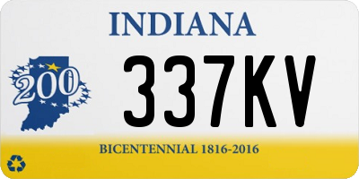 IN license plate 337KV