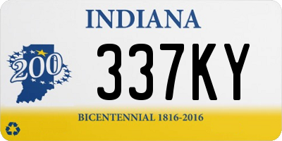 IN license plate 337KY