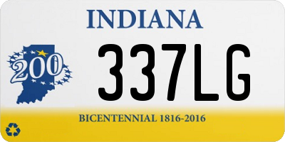 IN license plate 337LG