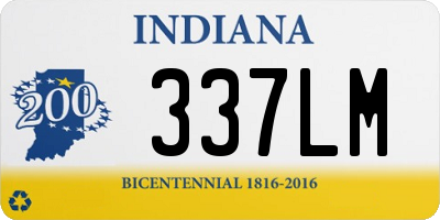 IN license plate 337LM