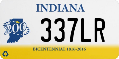 IN license plate 337LR