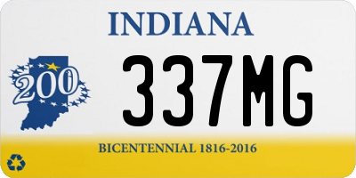 IN license plate 337MG