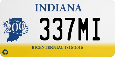 IN license plate 337MI
