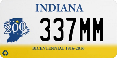 IN license plate 337MM