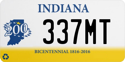 IN license plate 337MT
