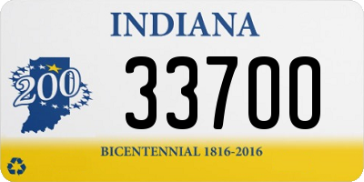 IN license plate 337OO