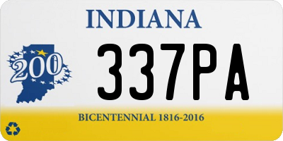 IN license plate 337PA