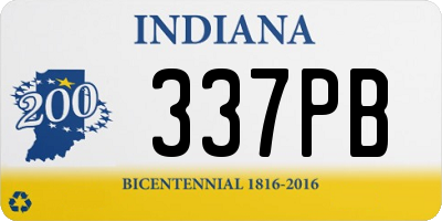 IN license plate 337PB