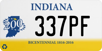 IN license plate 337PF