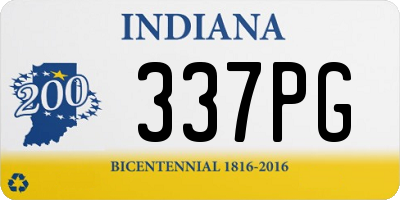 IN license plate 337PG