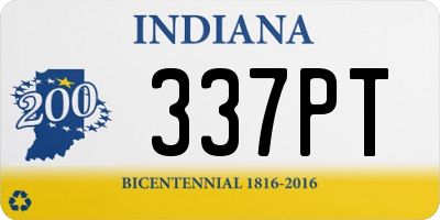 IN license plate 337PT