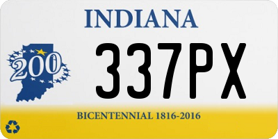 IN license plate 337PX