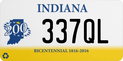 IN license plate 337QL