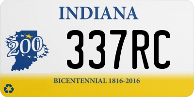 IN license plate 337RC