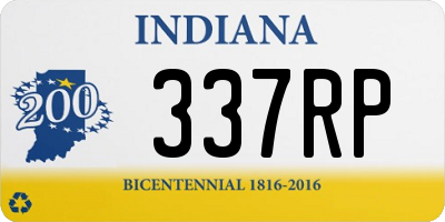 IN license plate 337RP