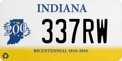 IN license plate 337RW