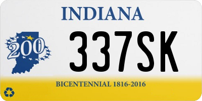 IN license plate 337SK