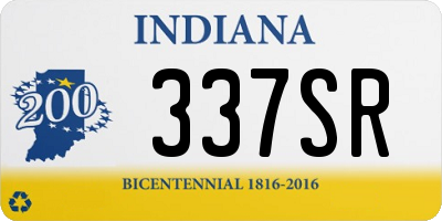 IN license plate 337SR