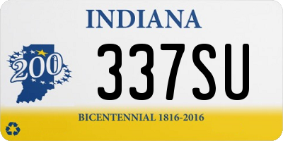 IN license plate 337SU