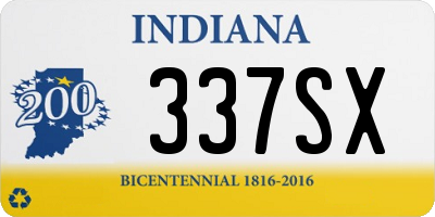 IN license plate 337SX