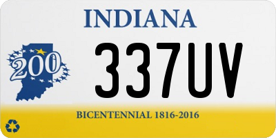 IN license plate 337UV