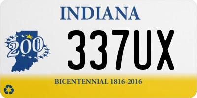 IN license plate 337UX