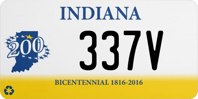 IN license plate 337V