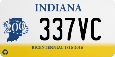 IN license plate 337VC