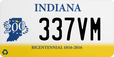 IN license plate 337VM