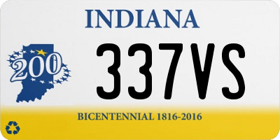 IN license plate 337VS