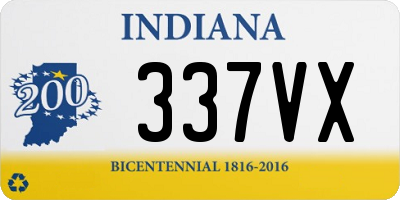 IN license plate 337VX