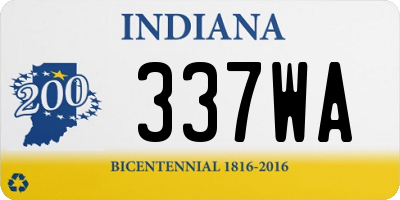 IN license plate 337WA