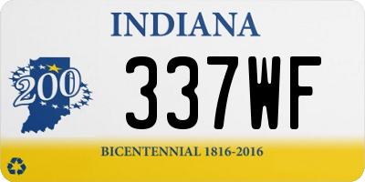 IN license plate 337WF