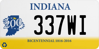 IN license plate 337WI