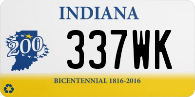 IN license plate 337WK