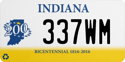 IN license plate 337WM