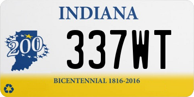 IN license plate 337WT