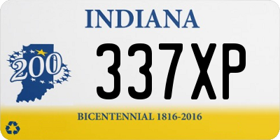 IN license plate 337XP