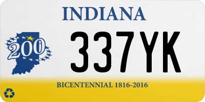 IN license plate 337YK