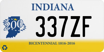 IN license plate 337ZF