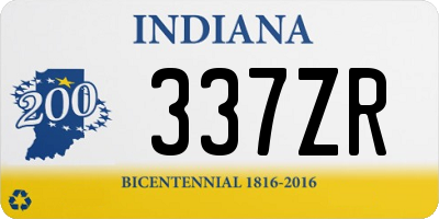 IN license plate 337ZR