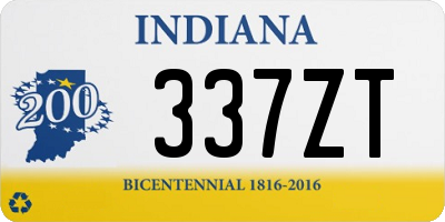 IN license plate 337ZT