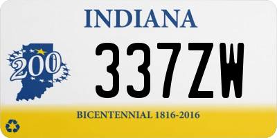 IN license plate 337ZW