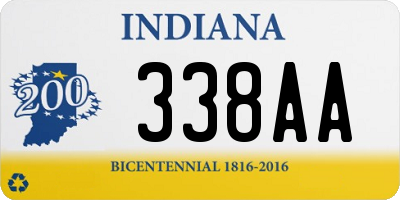 IN license plate 338AA