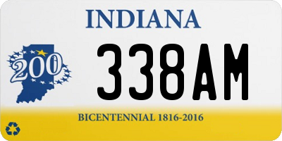 IN license plate 338AM