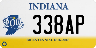 IN license plate 338AP