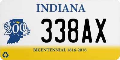 IN license plate 338AX