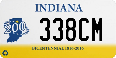 IN license plate 338CM