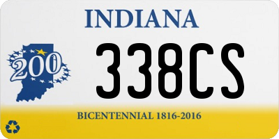 IN license plate 338CS